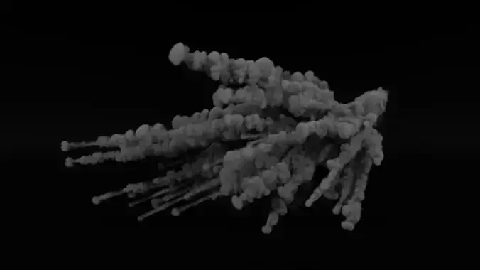 Wall-Hit-Explosion cloud of smoke 3D model