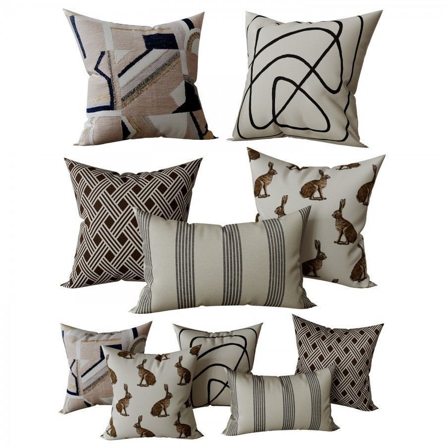 Decorative set pillow 6 3D model_3