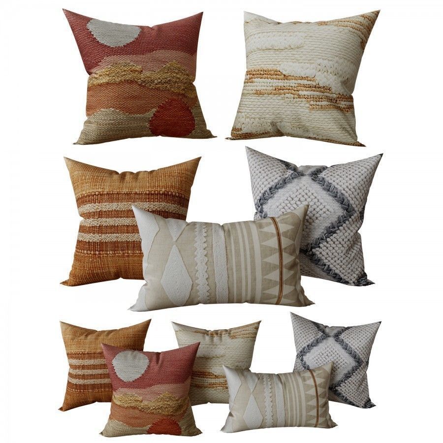 Decorative set pillow 6 3D model_4