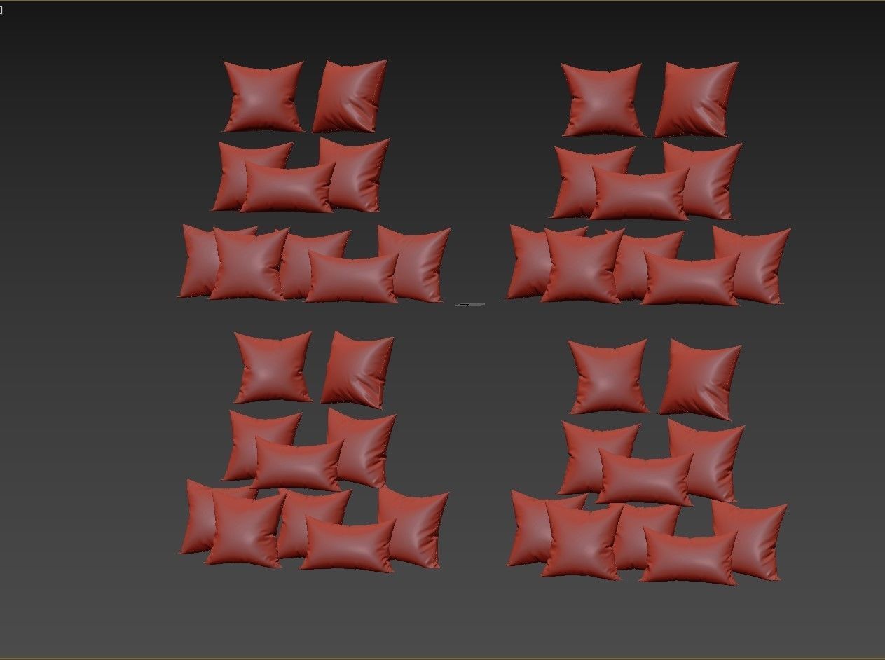 Decorative set pillow 6 3D model_8