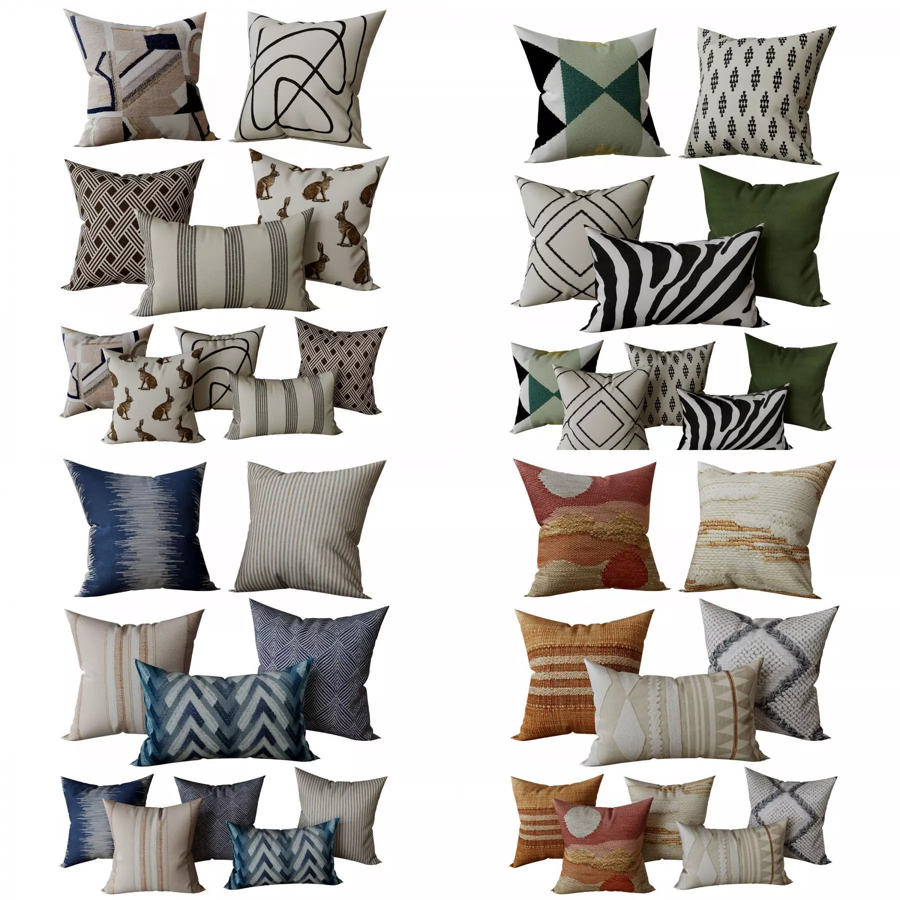 Decorative set pillow 6 3D model_0