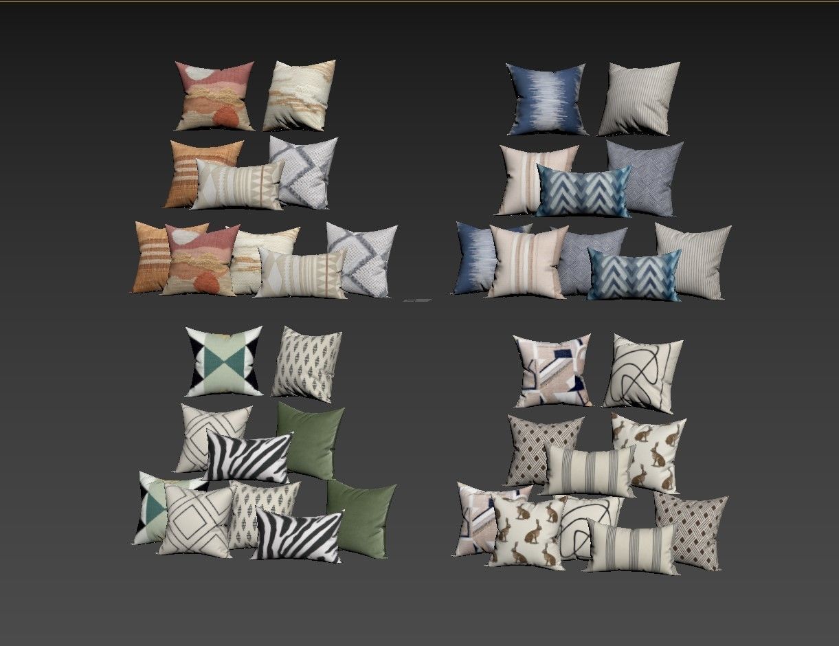 Decorative set pillow 6 3D model_6