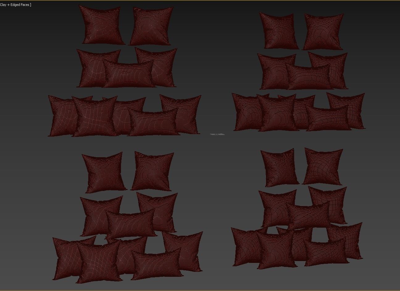 Decorative set pillow 6 3D model_7