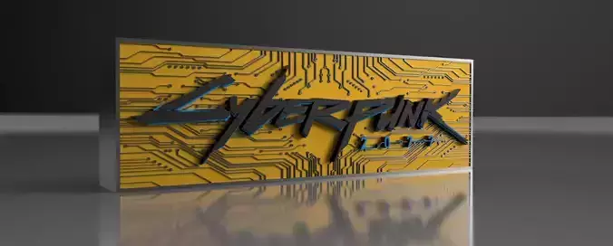 CYBERPUNK 2077 BOITE DE DECO A LED 3D print model