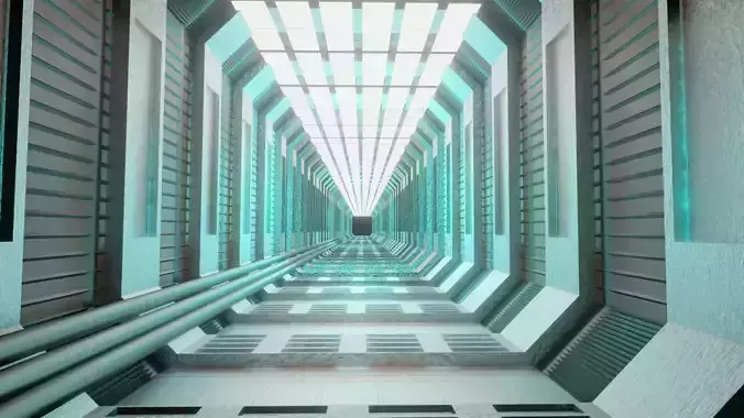 Sci-fi Hallway Design in Eevee