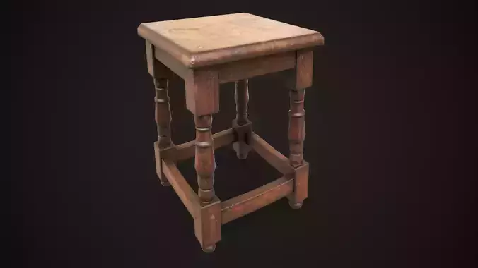 Old medieval stool