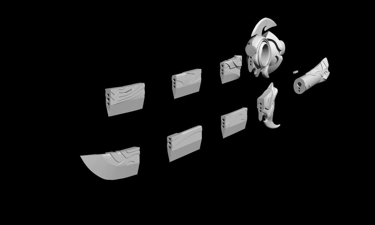 Genshin Impact  Mistsplitter Reforged Sword 3D print model_65