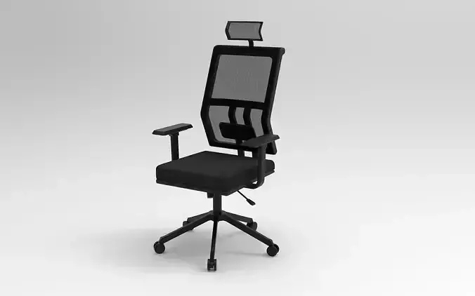 chair office with backrest and armrest