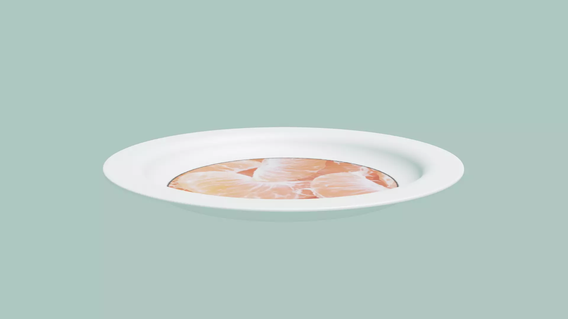 Orange Coated Plate Low-poly 3D model