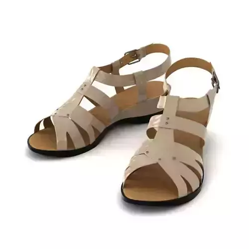 Women Beige Strappy Toeless Shoes