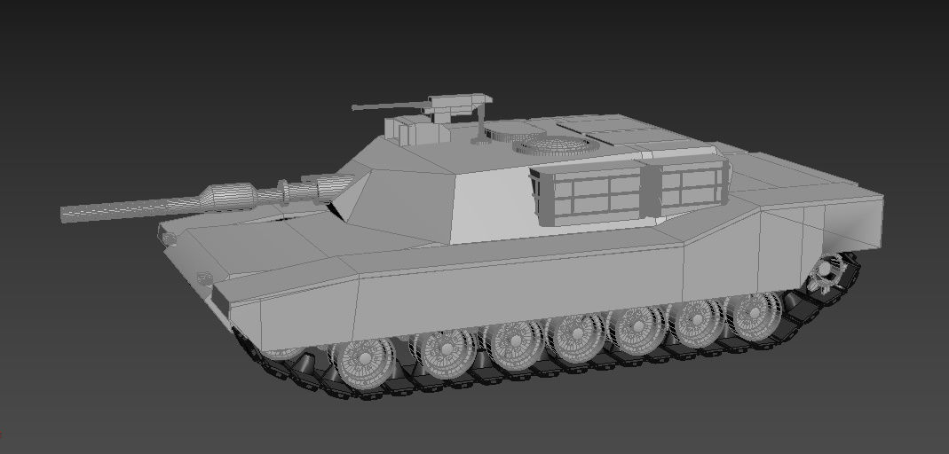 M1A2- Abrams Low-poly 3D model_4