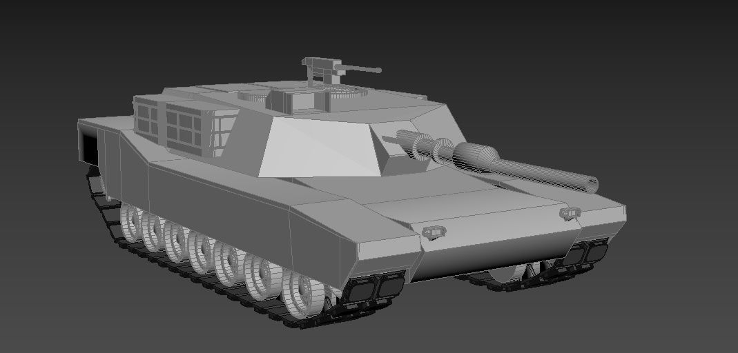 M1A2- Abrams Low-poly 3D model_1