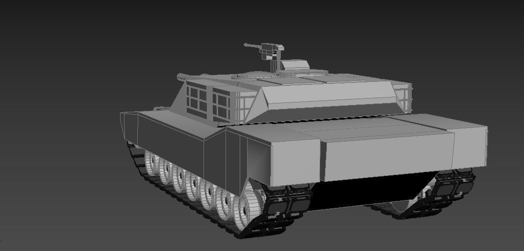 M1A2- Abrams Low-poly 3D model_3