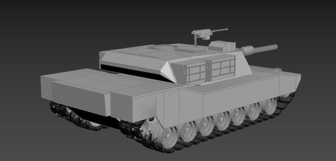 M1A2- Abrams Low-poly 3D model_2