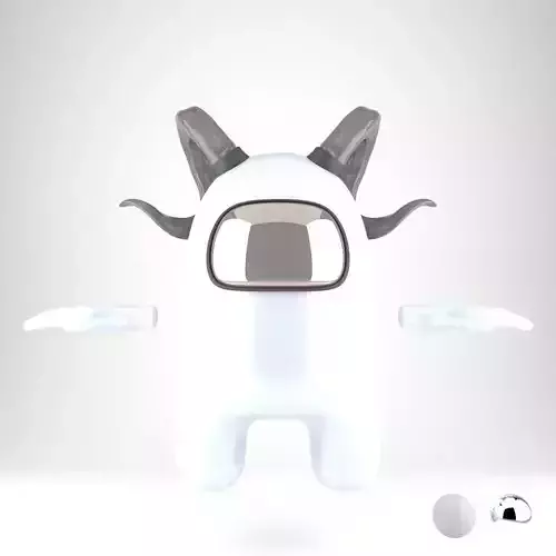 A M O N G U S robot with crown