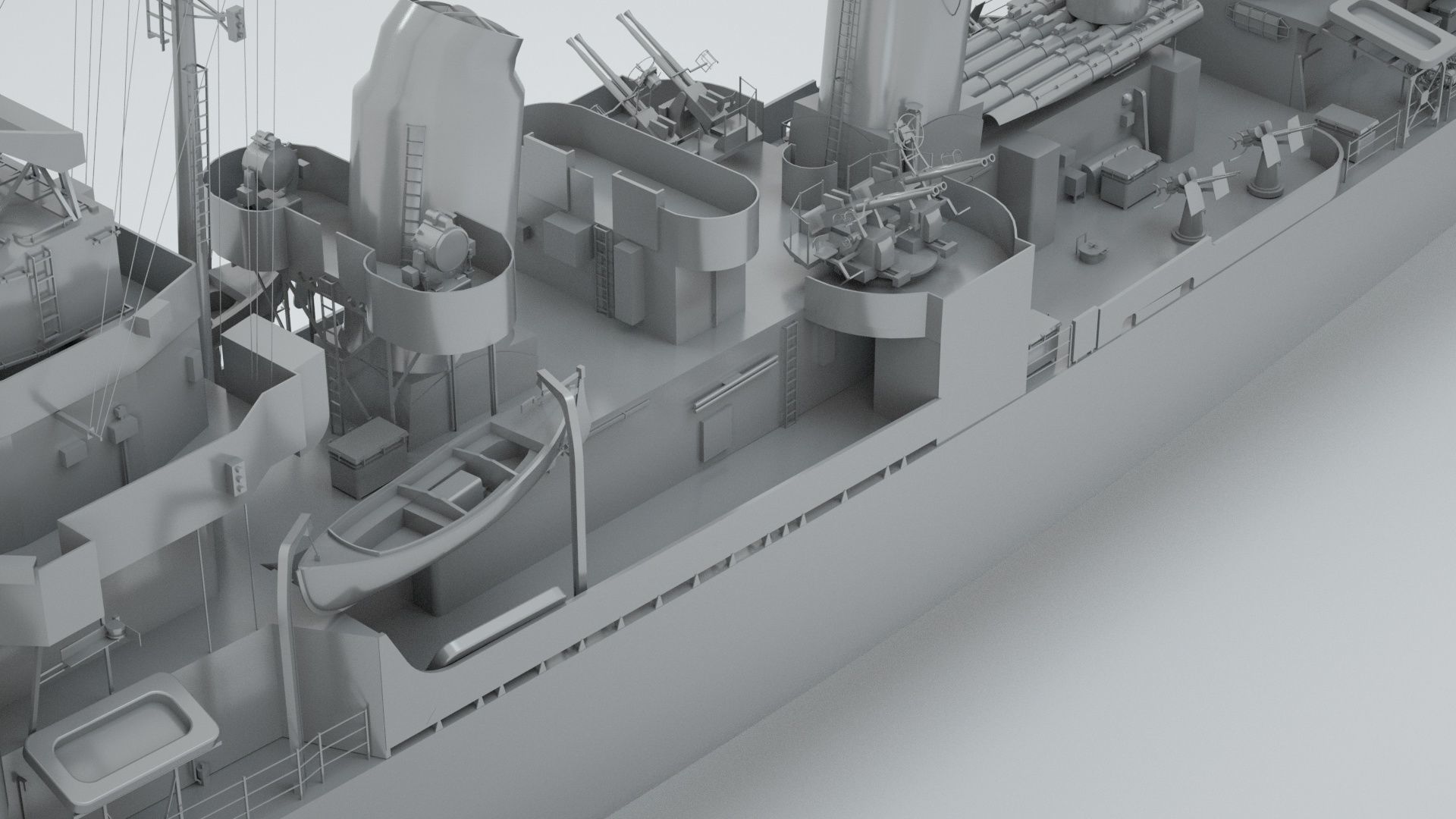 USS Kidd Destroyer DD-661 3D model_4