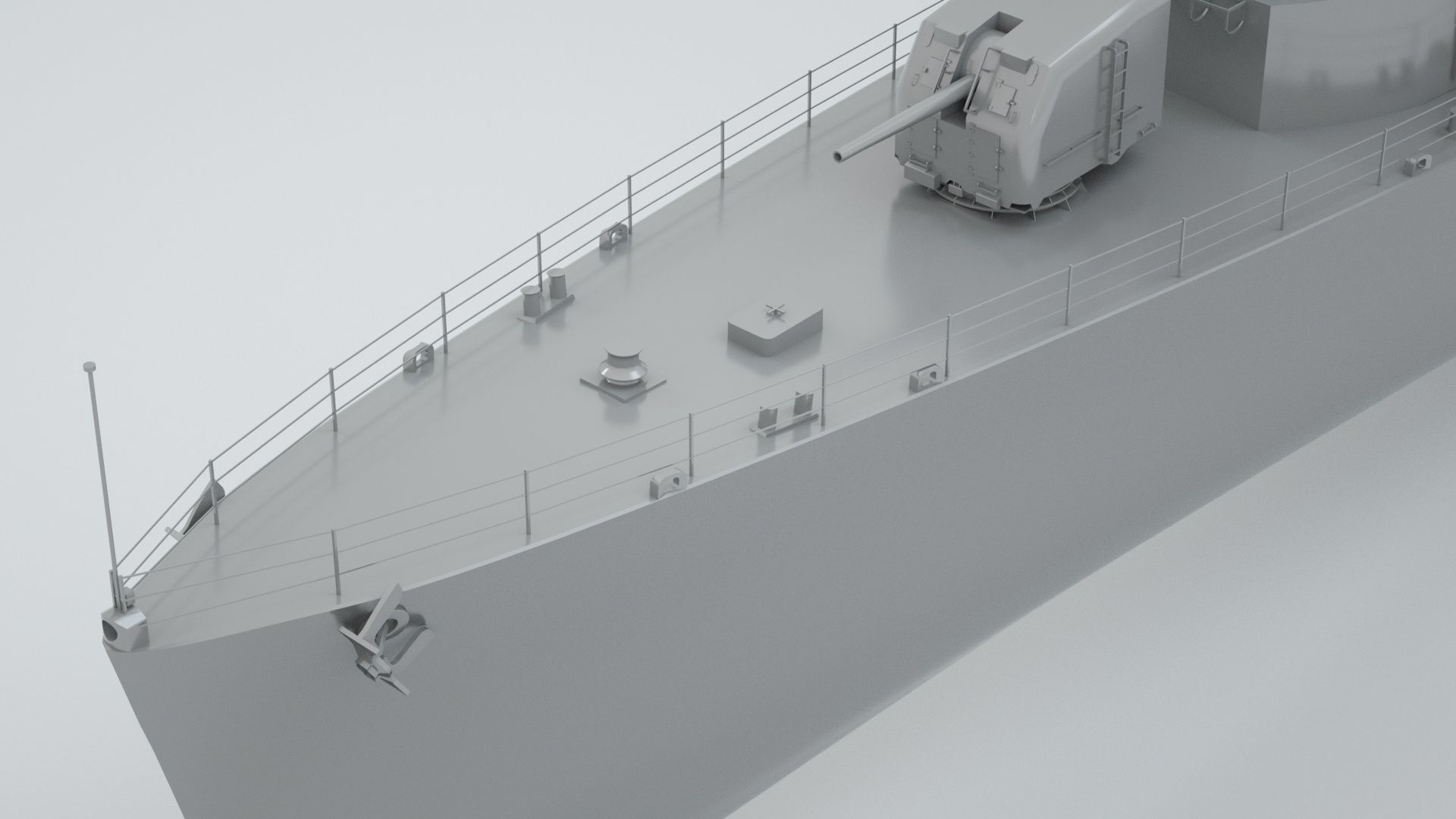 USS Kidd Destroyer DD-661 3D model_2