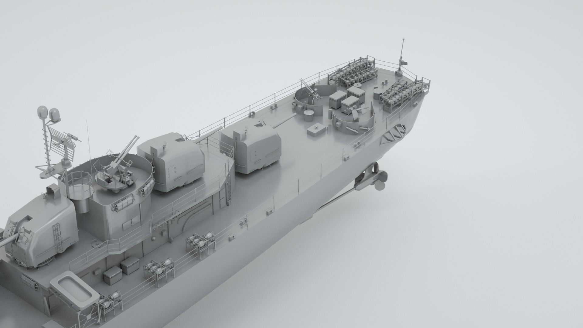 USS Kidd Destroyer DD-661 3D model_6