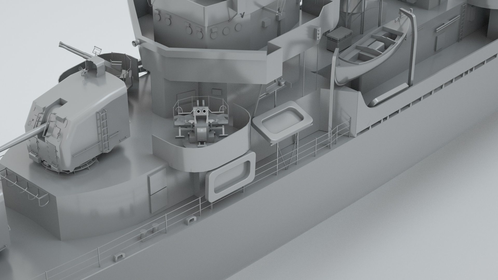 USS Kidd Destroyer DD-661 3D model_3