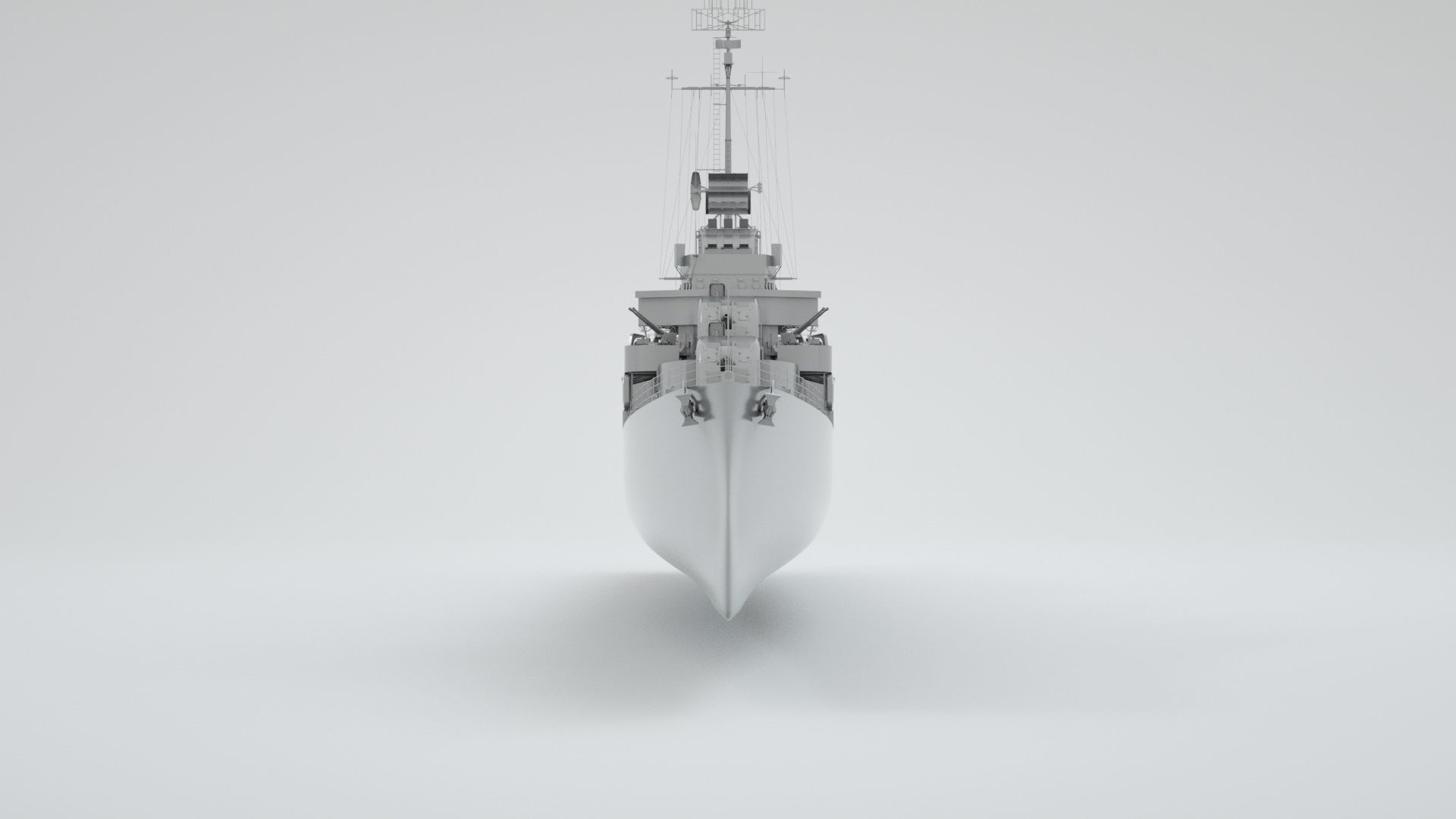 USS Kidd Destroyer DD-661 3D model_10