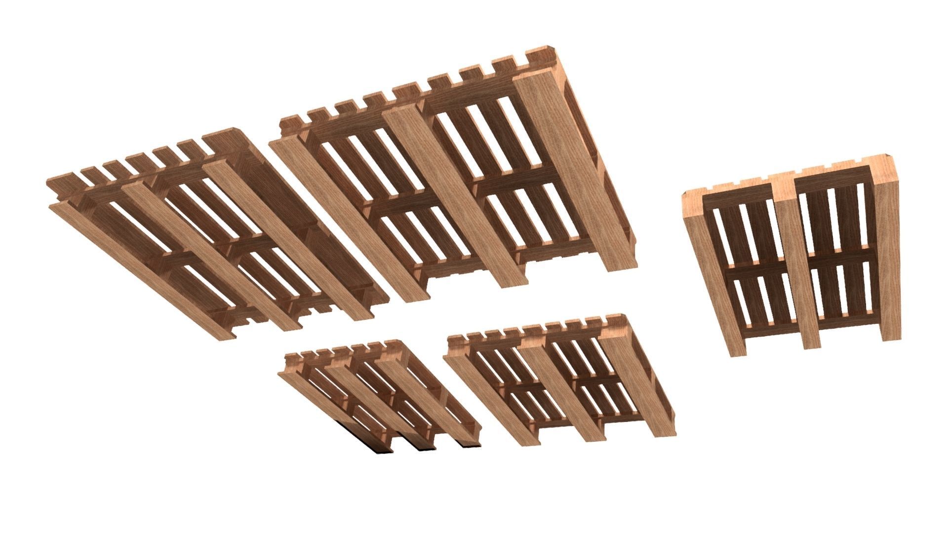 WOODEN PALLETS 3D model_1