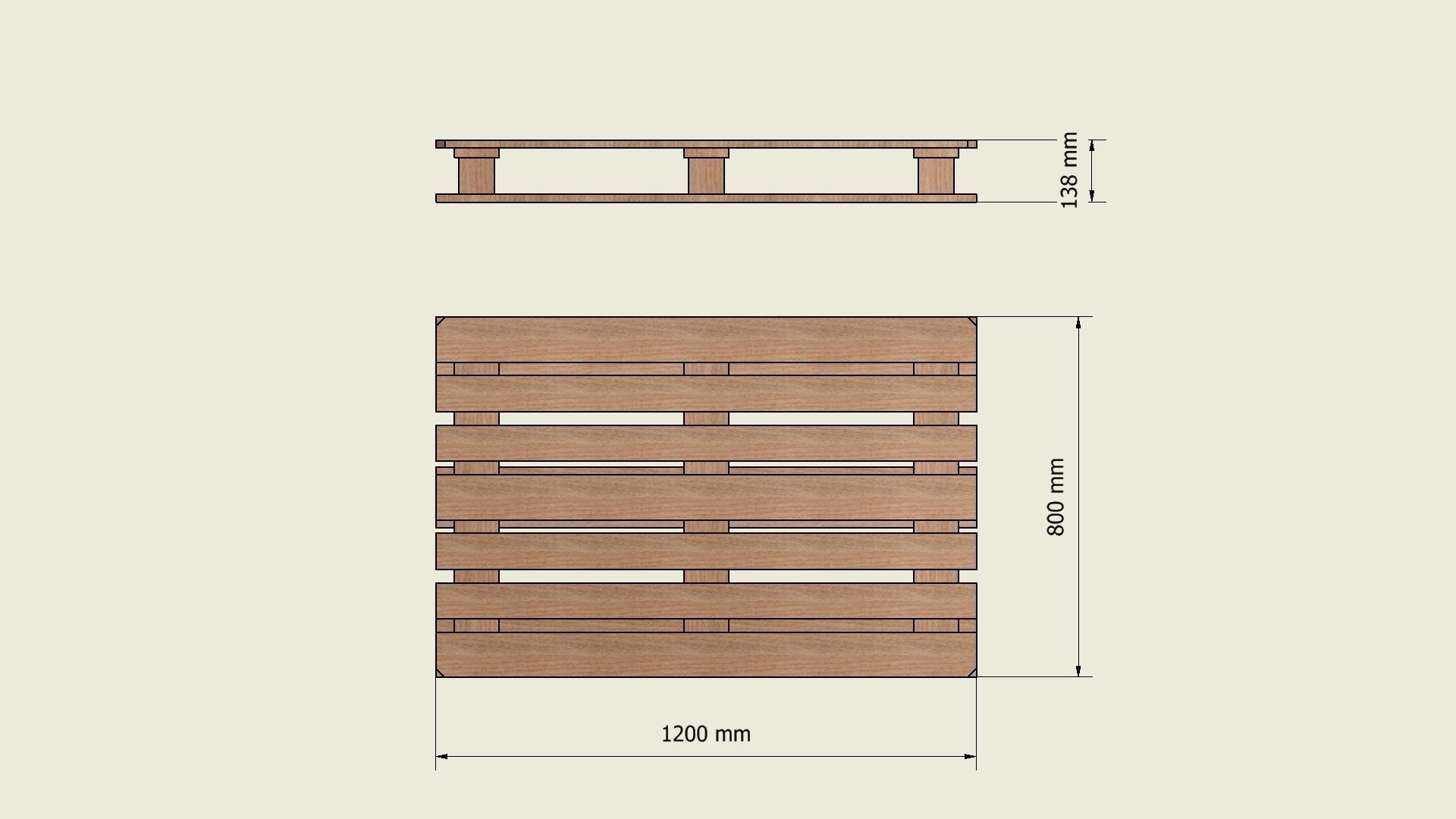 WOODEN PALLETS 3D model_2
