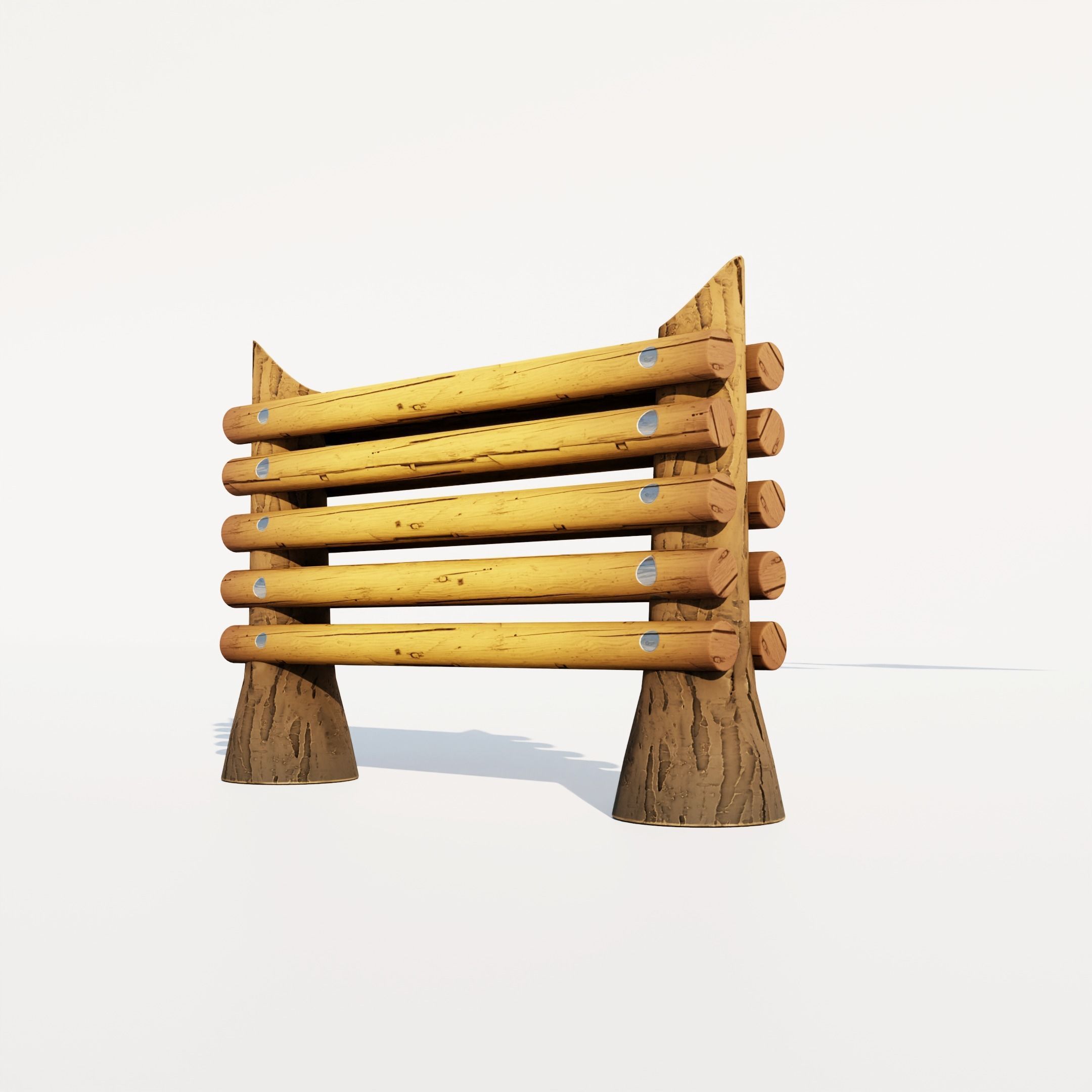 Stylized Walls Free low-poly 3D model_4