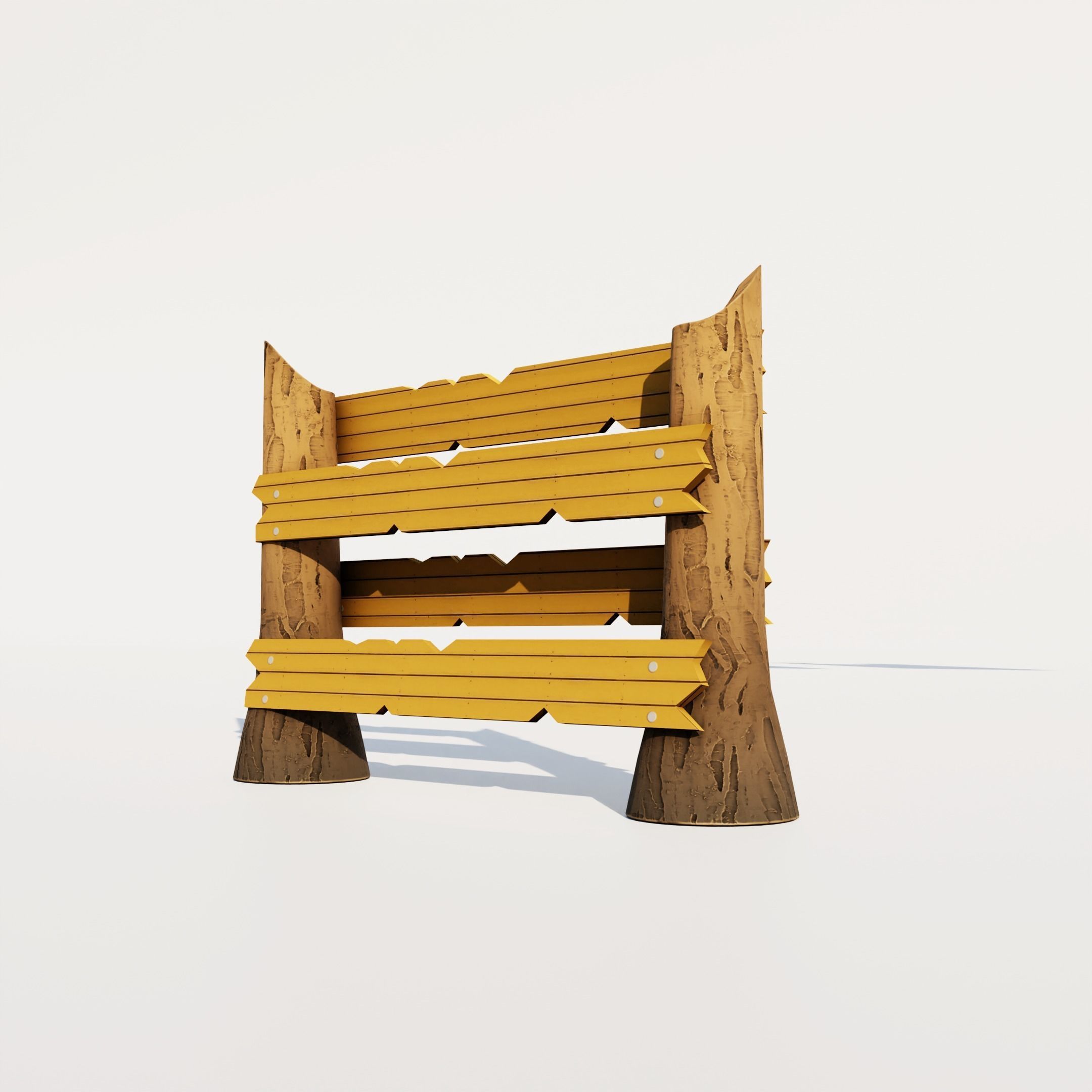 Stylized Walls Free low-poly 3D model_3