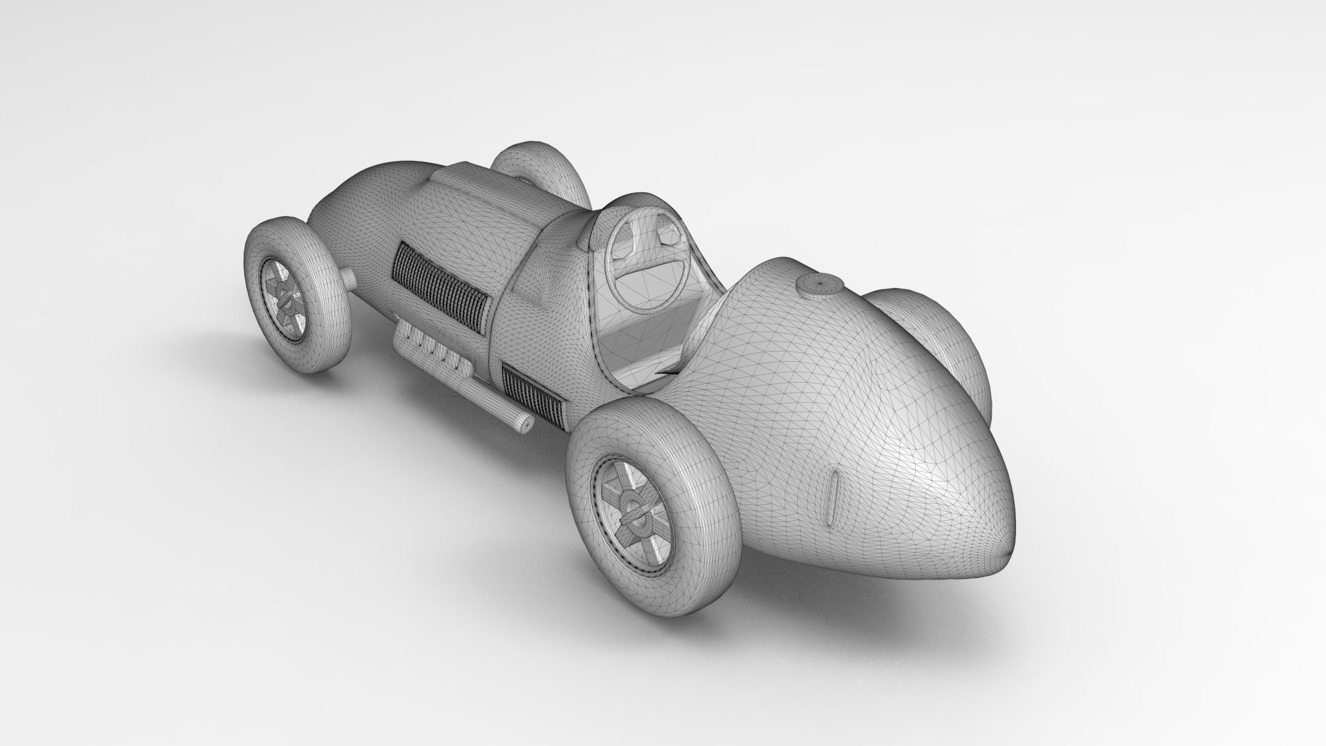 Ferrari 375 F1 Low-poly 3D model_6
