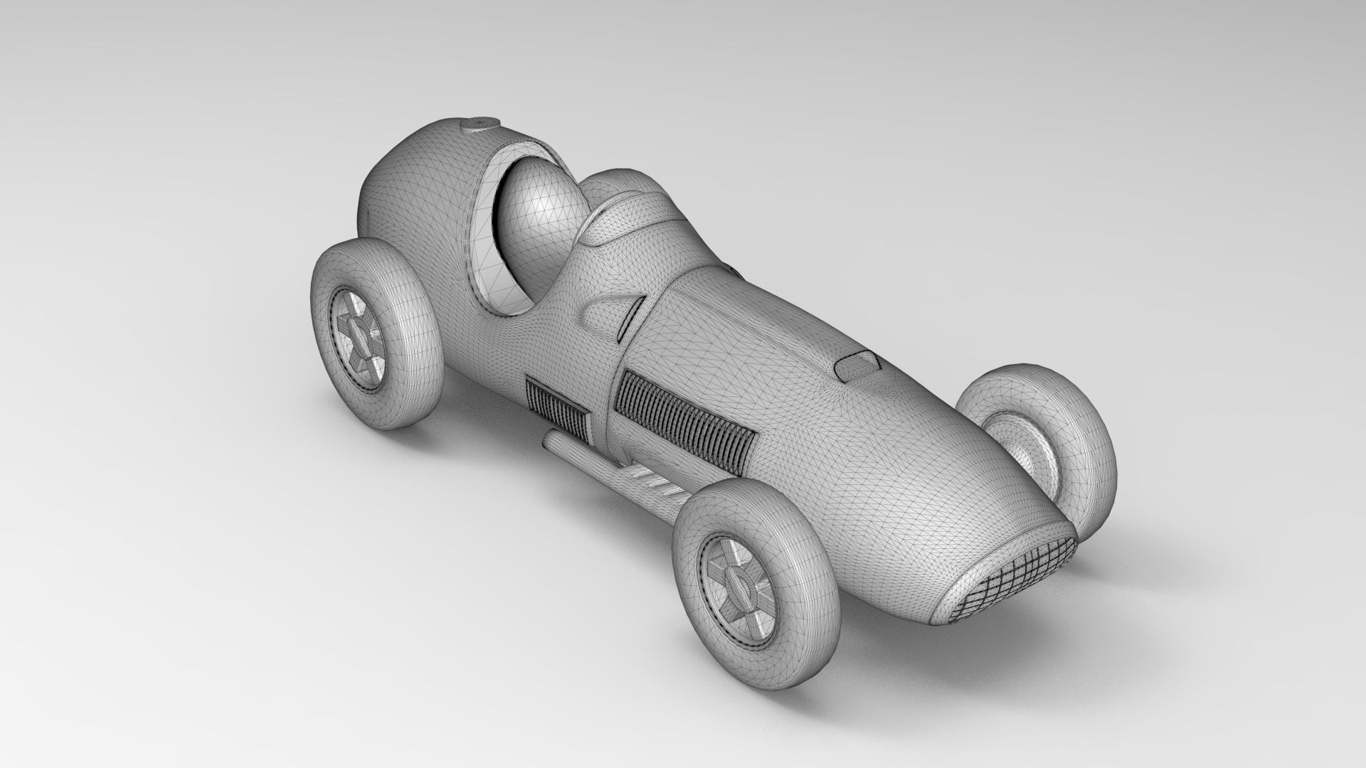 Ferrari 375 F1 Low-poly 3D model_5