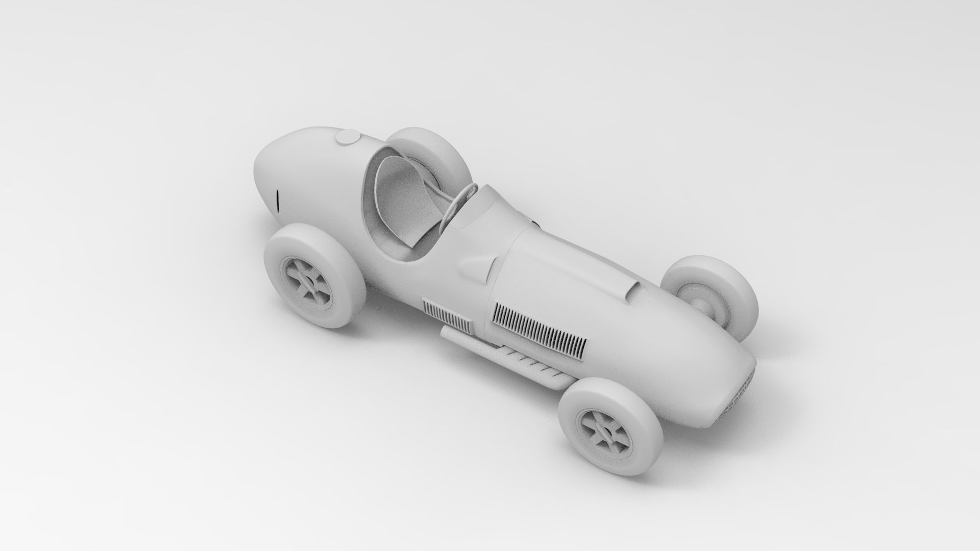 Ferrari 375 F1 Low-poly 3D model_8