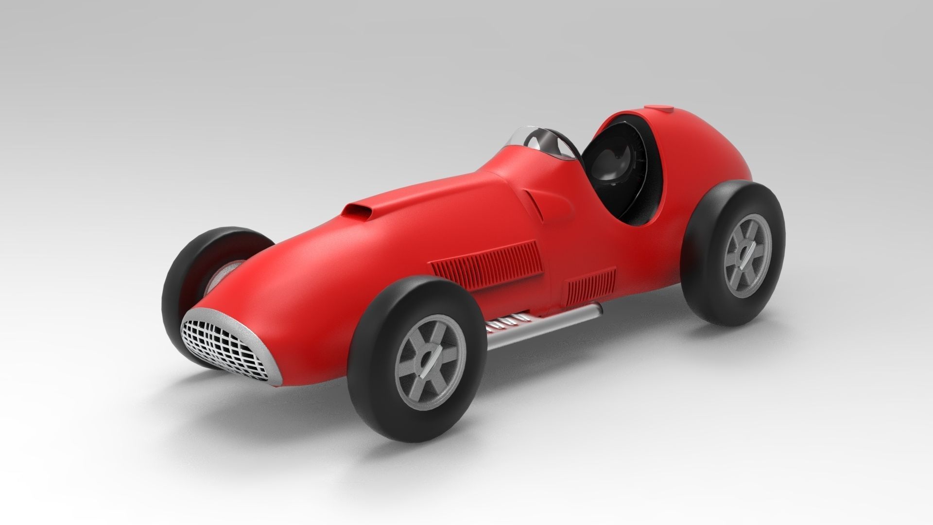 Ferrari 375 F1 Low-poly 3D model_1