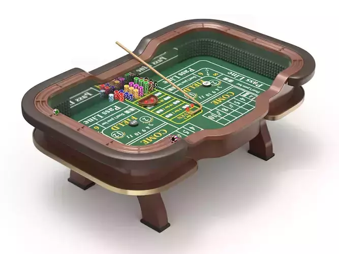 Craps Table 3D model