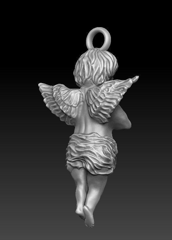 Pendant angel 3D print model_2