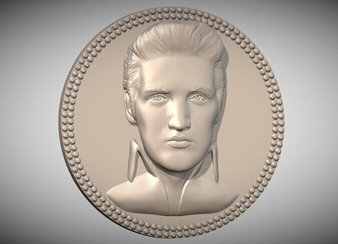 Elvis Presley medallion pendant 3D printing ready stl obj  3D print model