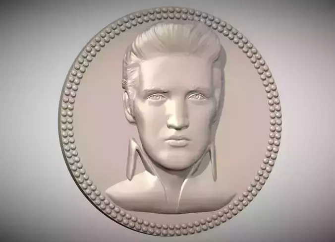 Elvis Presley medallion pendant 3D printing ready stl obj  3D print model
