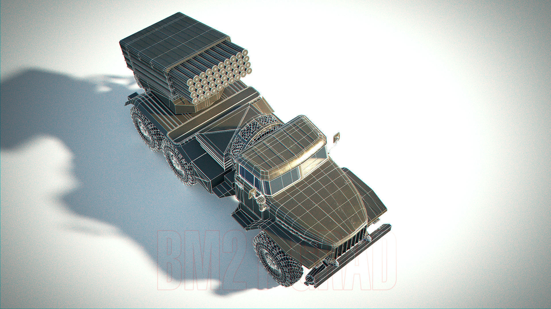 BM-21 Grad PBR Low-poly 3D model_20
