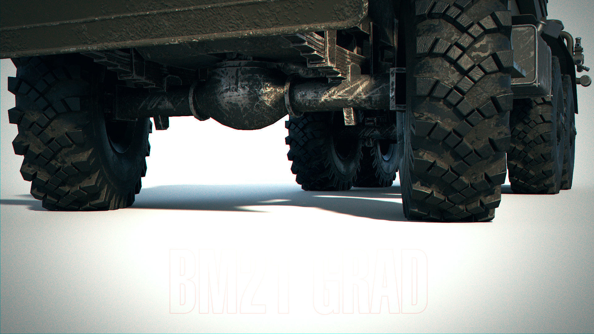 BM-21 Grad PBR Low-poly 3D model_3