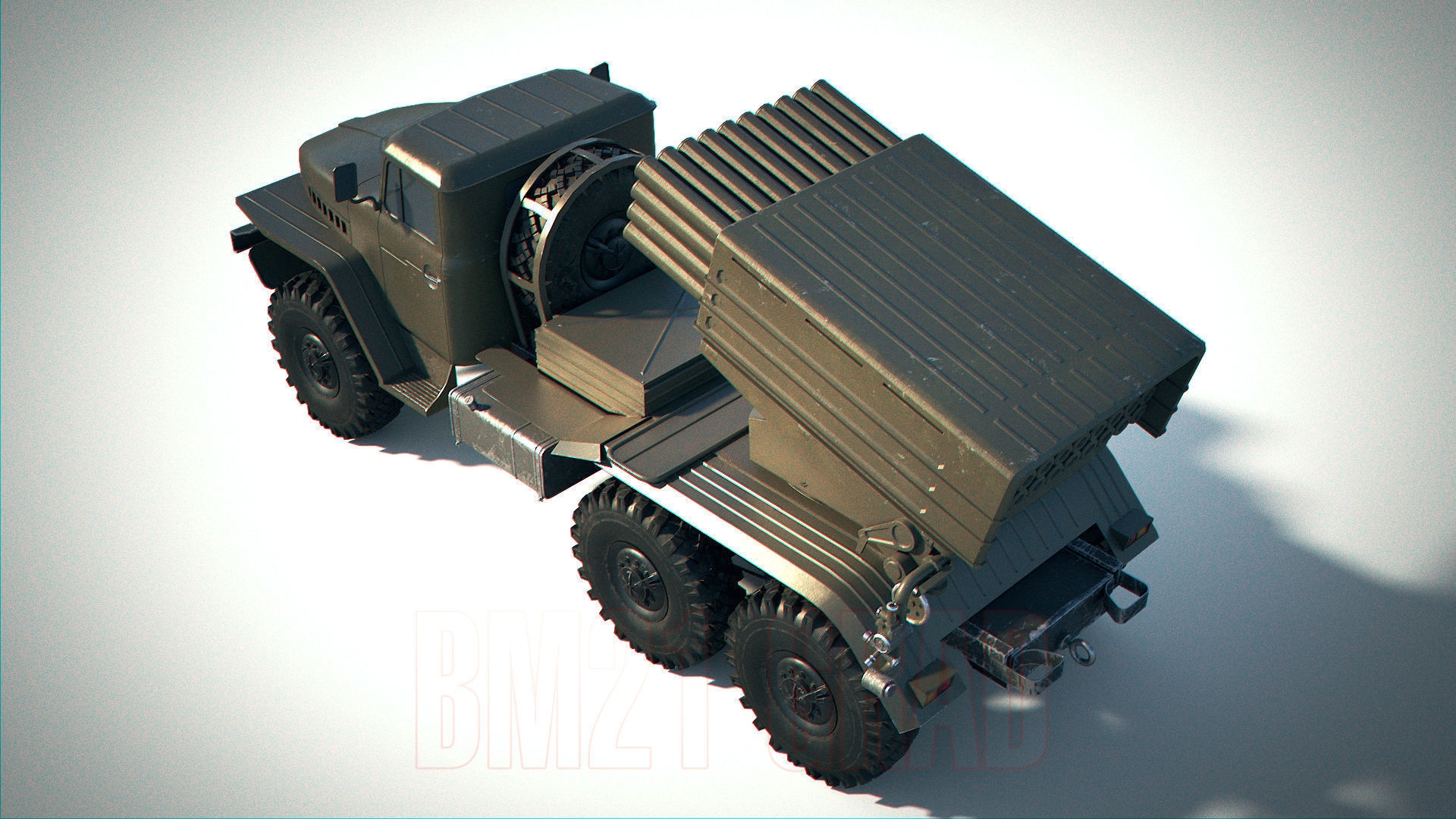 BM-21 Grad PBR Low-poly 3D model_10