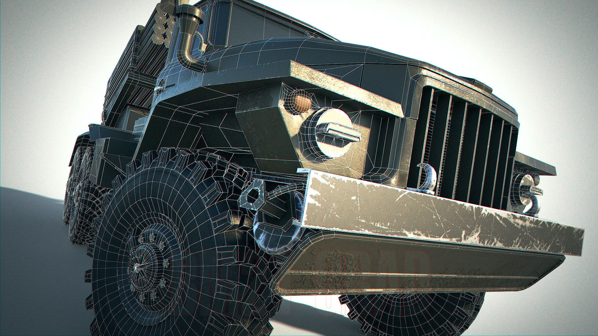 BM-21 Grad PBR Low-poly 3D model_26