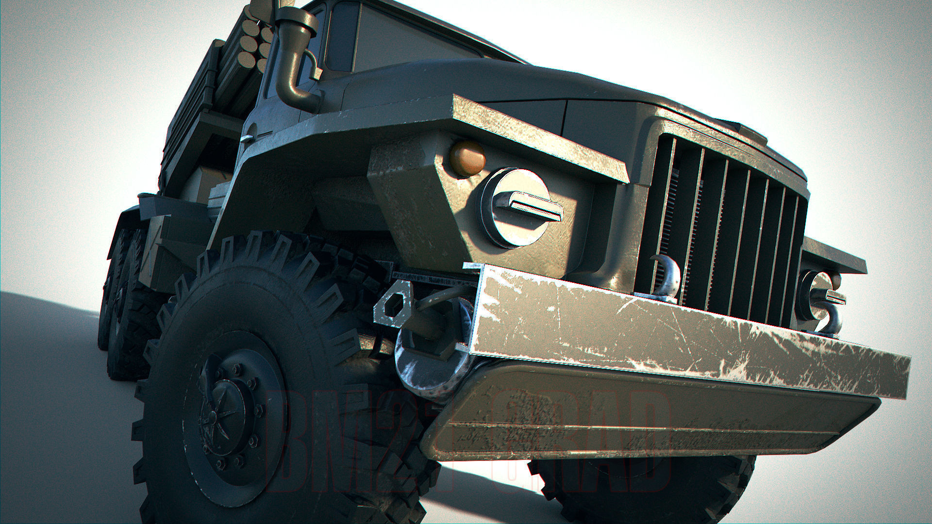 BM-21 Grad PBR Low-poly 3D model_18