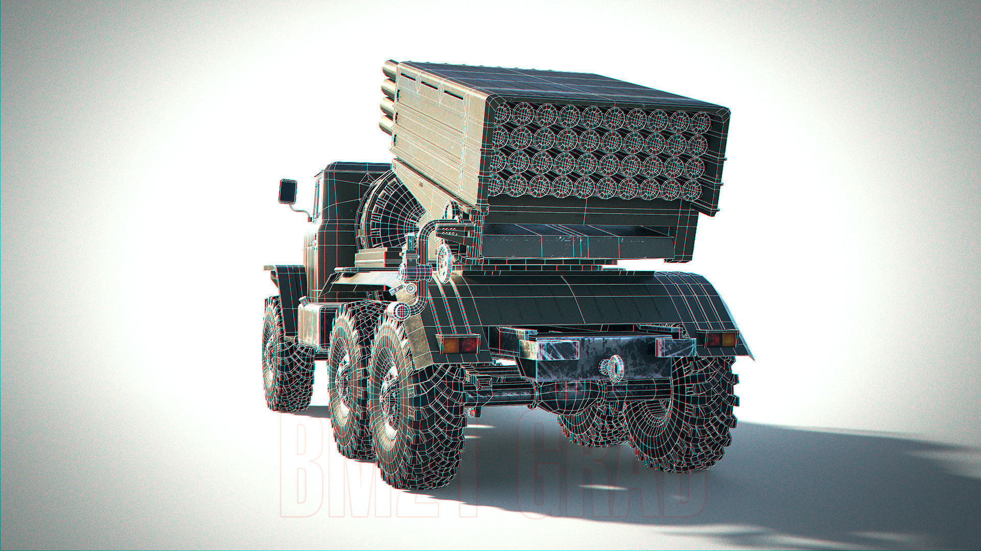 BM-21 Grad PBR Low-poly 3D model_19