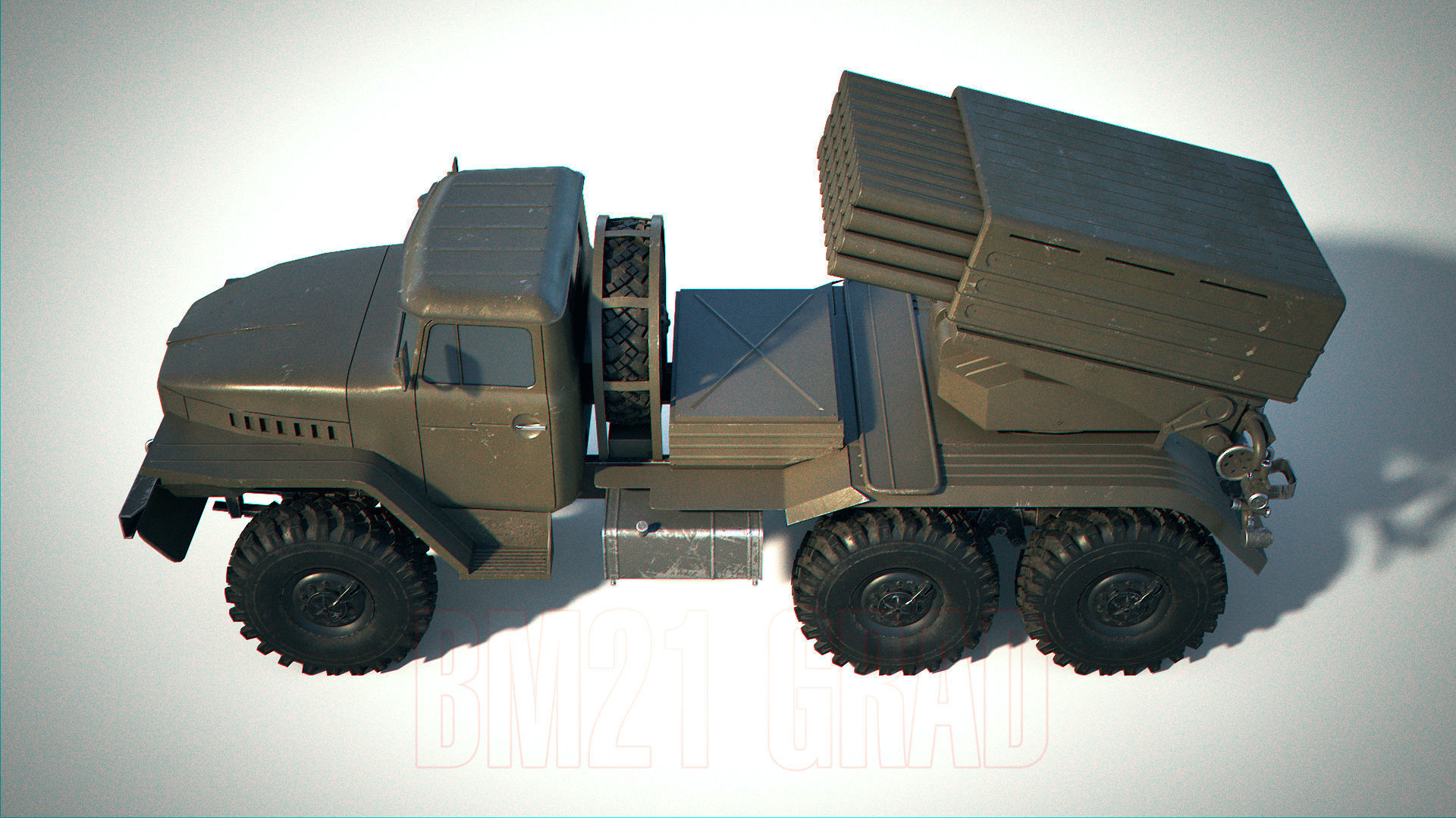BM-21 Grad PBR Low-poly 3D model_17