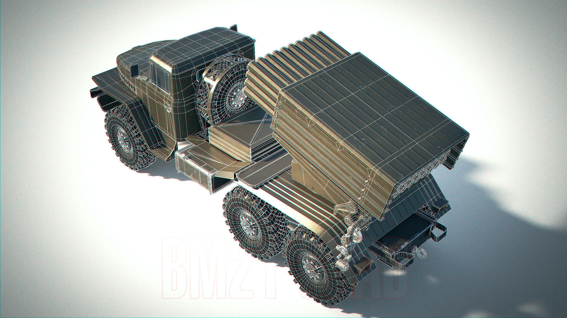 BM-21 Grad PBR Low-poly 3D model_21