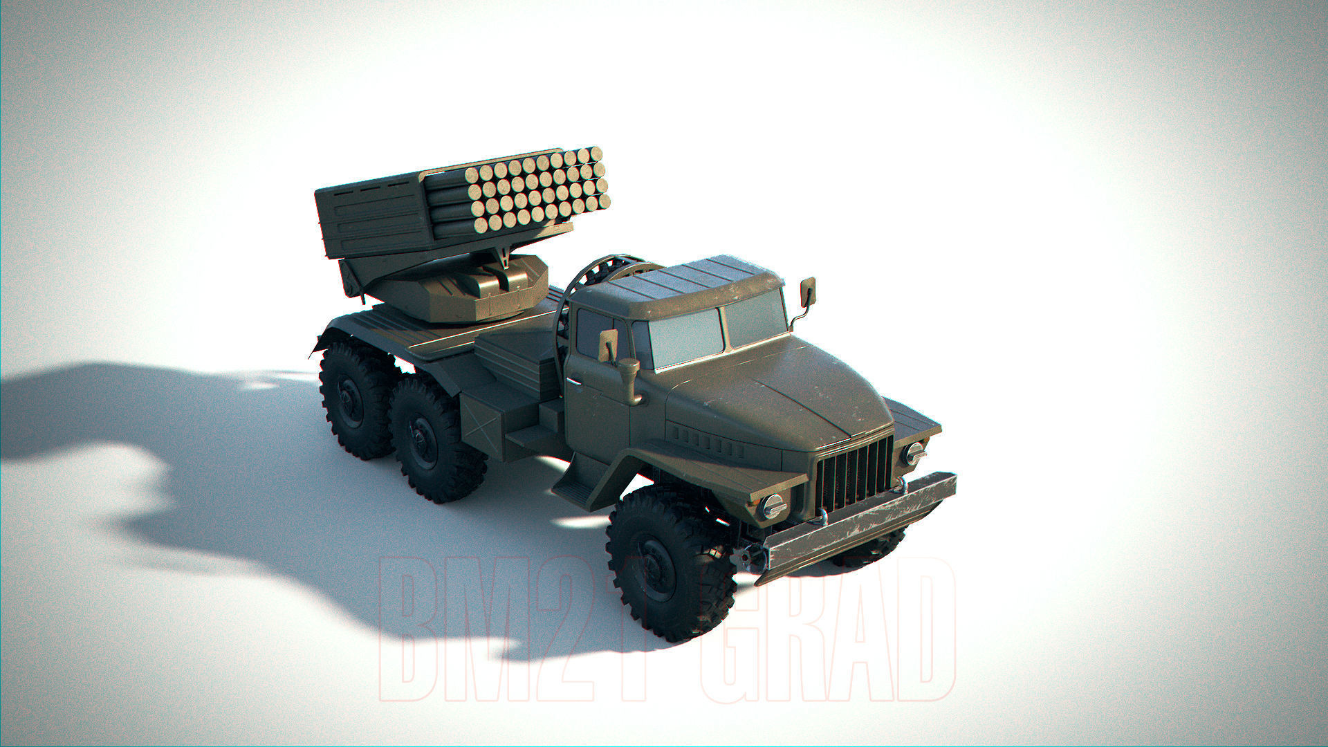 BM-21 Grad PBR Low-poly 3D model_23