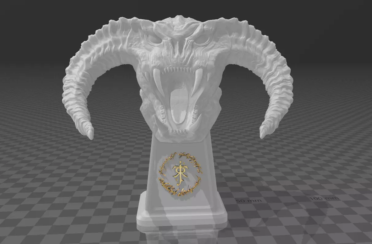 The Lord of the Rings - Balrog Bust 3D print model_0