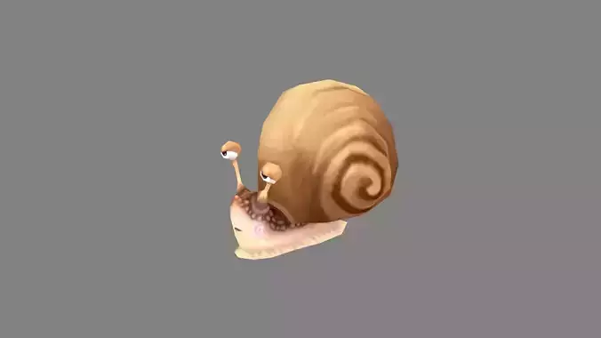 Cartoon brown snail 