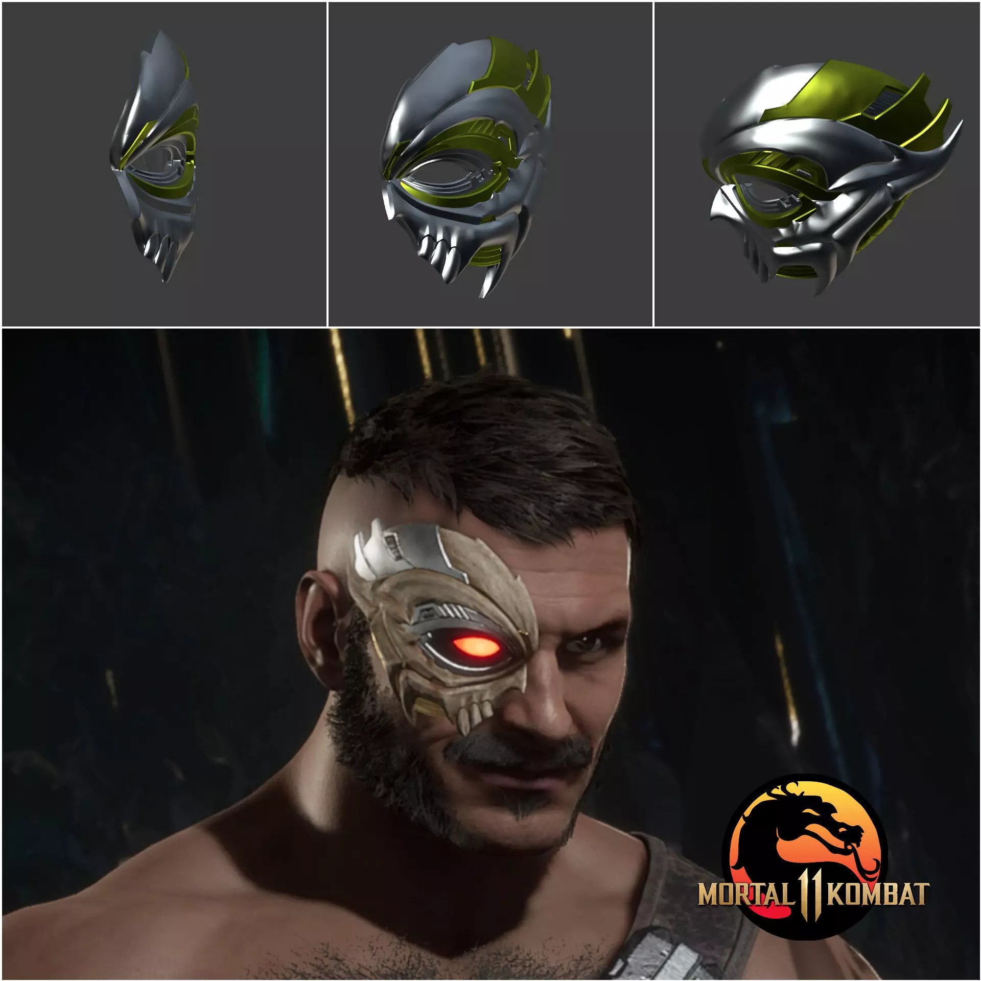 Kano cyber eye from Mortal Kombat 11 - Mental and Everything 3D print model_0