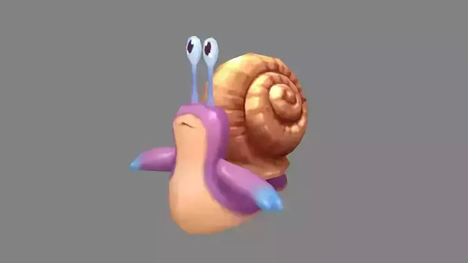 Cartoon purple snail
