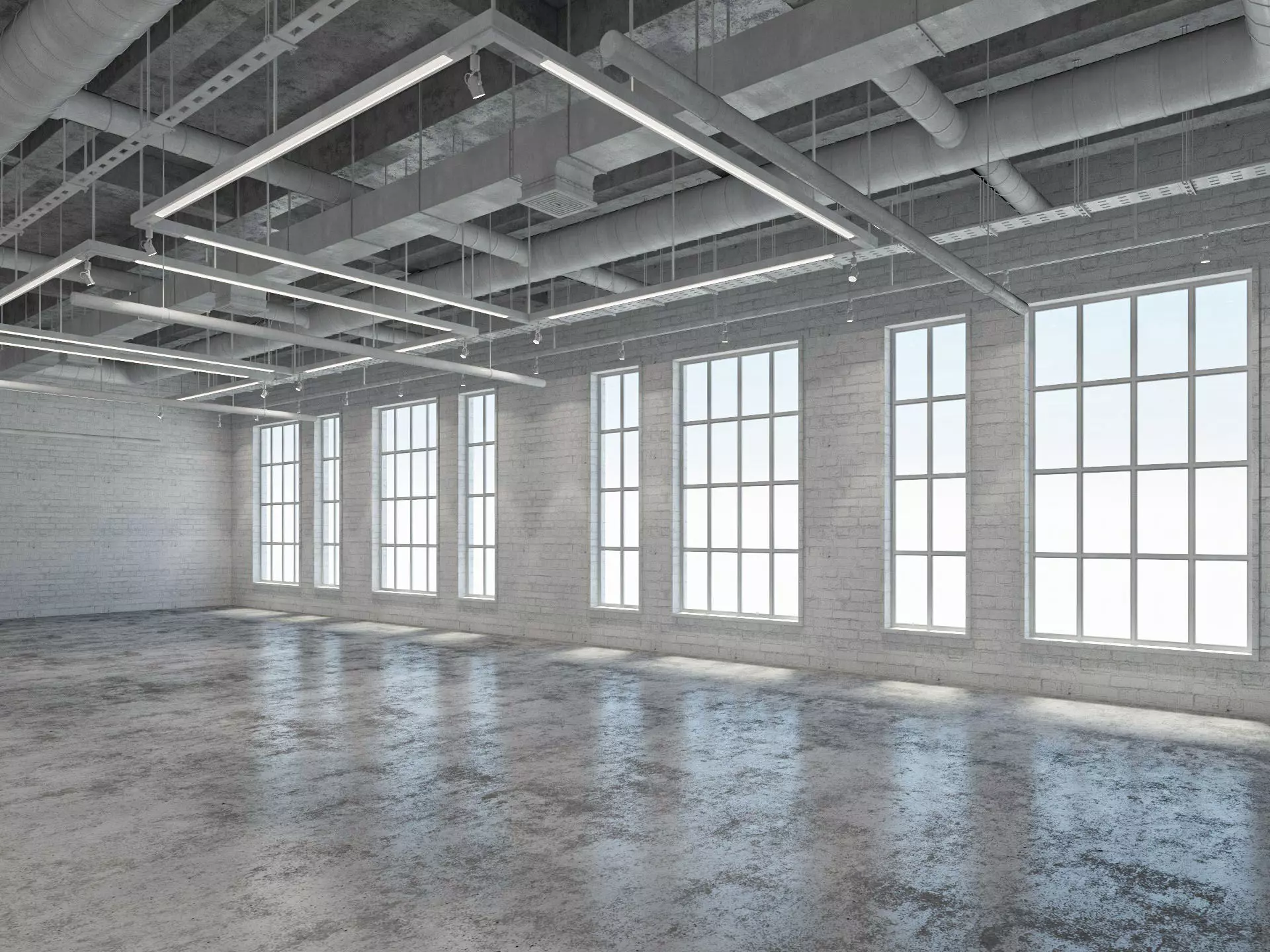 Loft Office interior 8 3D model_0